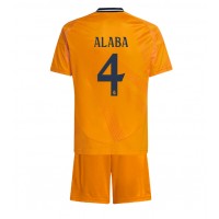 Real Madrid David Alaba #4 Bortedraktsett Barn 2024-25 Kortermet (+ Korte bukser)